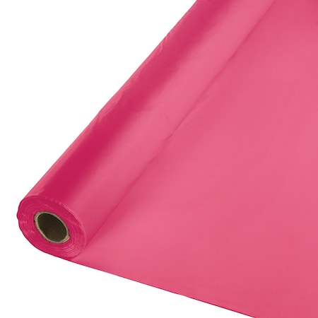 Touch Of Color 100' x 40" Hot Magenta Pink Plastic Banquet Roll 013009
